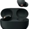 Écouteurs sans fil Sony WF-1000XM5 noirs avec leur boîtier de recharge