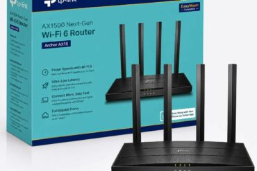 Routeur Wi-Fi 6 TP-Link Archer AX18 avec ses quatre antennes