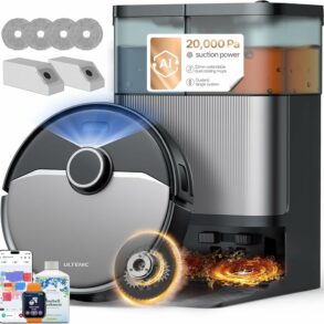 Robot aspirateur laveur Ultenic MX50 avec sa station tout-en-un